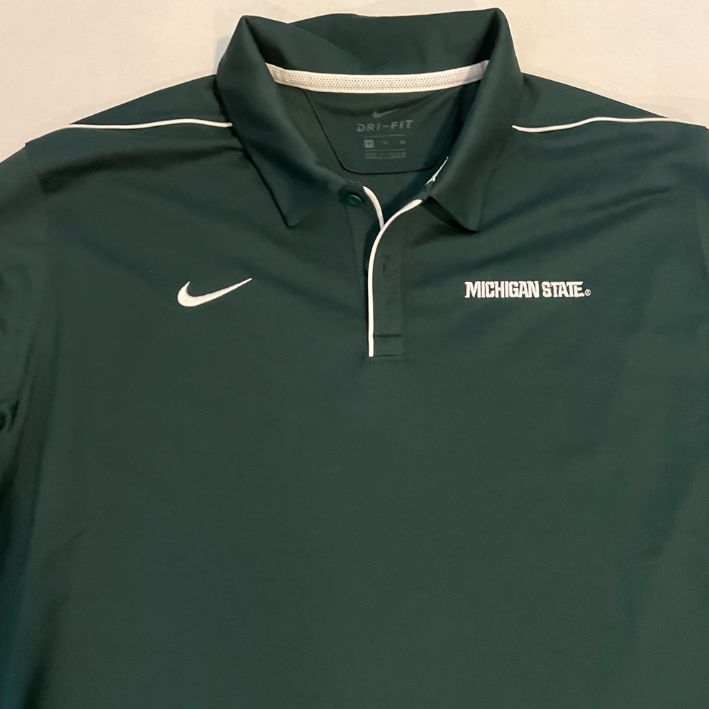Nike Dri-FIT Dark Green Michigan State Polo